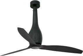 Stropný ventilátor Faro Eterfan čierny DC motor, 1280 mm, diaľkové ovládanie