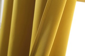 Žltý záves OXFORD 140x250 cm Zavesenie: Kovové krúžky