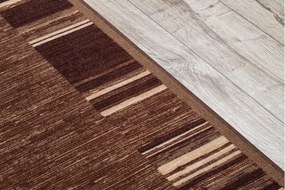 Associated Weavers, Protišmykový behúň na mieru Adagio 17 hnedý, šíre 90 cm, hnedá, chodba / predsieň