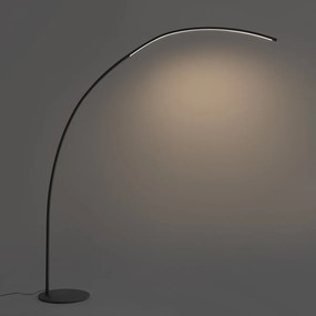 Moderná oblúková lampa čierna vrátane LED s dotykovým stmievačom - Arlow