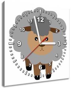 Gario Obraz s hodinami Sivá ovečka Rozmery: 30 x 30 cm
