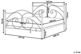 Manželská posteľ 140 cm DIROU (s roštom) (čierna). Vlastná spoľahlivá doprava až k Vám domov. 1022654