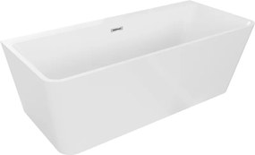 Mexen Volta voľne stojaca vaňa pri stene 170 x 75 cm, biela, prepad chróm - 51131707500-01