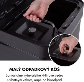 Klarstein Royal Trash Matte Black, odpadkový kôš so senzorom, 72 l, ušľachtilá oceľ, matná čierna