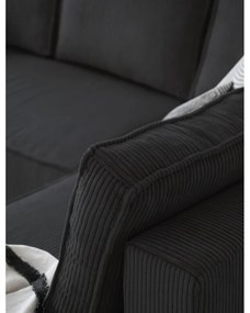 Antracitovosivá menčestrová rozkladacia rohová pohovka (pravý roh/do tvaru "U") Brave Dave – Miuform