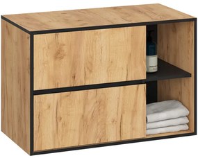 Skrinka pod umývadlo VAMI W90 2SZ dub craft / čierna