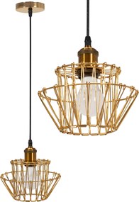 Toolight - Závesné svietidlo E27 60W APP942-1CP Set 36cm, retro zlatá, OSW-07005