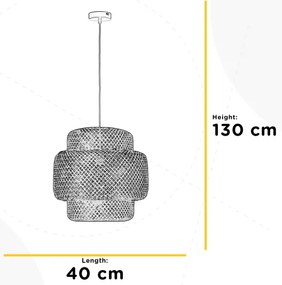 ONLI - Luster na lanku BAMBOO 1xE27/22W/230V bambus