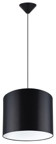 Závesné svietidlo Nova, 1x čierne textilné tienidlo, (fi 30 cm)