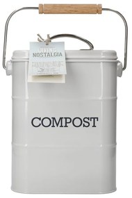 Sivá nádoba na kompostovateľný odpad Kitchen Craft Living Nostalgia, 3 l
