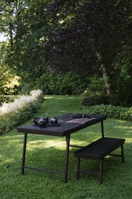BAZAR BIZAR The Herringbone Bench - Black - 110 lavica