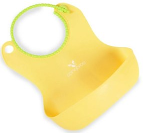 Cangoroo Silikonový podbradník Baby Bib Am Am - žlutý