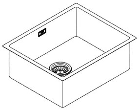 GROHE 31574SD1 - Kuchynský drez K700U 550 x 450 mm nerezová oceľ
