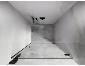 Mexen, Mexen Lunar-B výklopné pravé sprchové dvere 85 cm, priehľadné, pištoľovo šedé kartáčované - 832-085-000-66-00-P