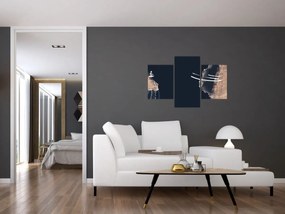 Obraz - Tmavomodrá abstrakcia (90x60 cm)