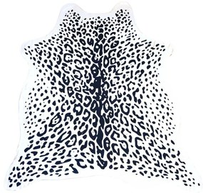 Osuška LEOPARD, čiernobiela 146 x 150 cm, 100% polyester