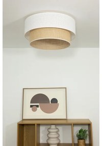 Stropné svietidlo BORHO 1xE27/60W/230V pr. 50 cm biela/juta