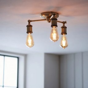 Endon 97243 - Bodové svietidlo HAL 3xE27/10W/230V mosadz