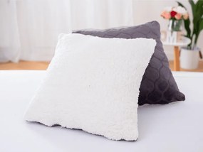 Baránková obliečka na vankúšik mikroplyš 45 × 45 cm - Daira sivá (2 ks)