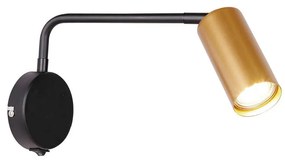 Kovové nástenné svietidlo v čierno-zlatej farbe Tina - Candellux Lighting