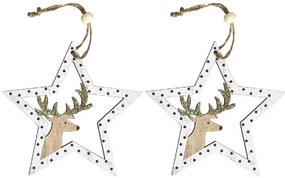 Vianočná dekorácia KL-21X12 biela (2 ks)