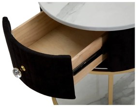 Nočný stolík v čierno-zlatej farbe Montpellier – Mauro Ferretti