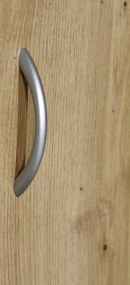 Šatníková skriňa so zrkadlom Case, 136 cm, dub artisan