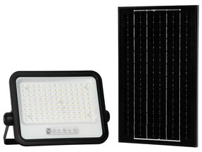 Solárny stmievateľný LED reflektor LED/200W/3,2V IP65 10000 mAh čierny + diaľkové ovládanie