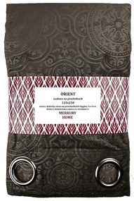 Záves Orient na priechodkách 135x250 hnedá Merkury Home