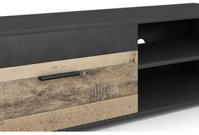 Obývacia stena BRICK hnedá/čierna