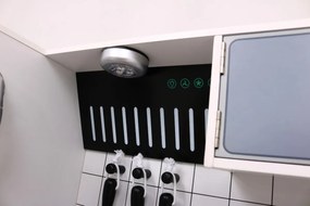 RAMIZ Drevená kuchynka interaktívna svetlo + zvuk sivá