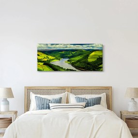 Obraz - Zelená krajina (120x50 cm)