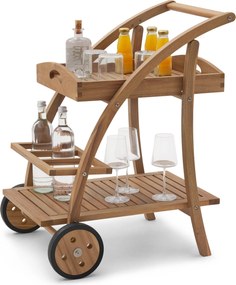 Barový vozík s odoberateľným podnosom