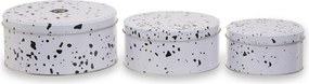 Kovové dózy v súprave 3 ks na cukrovinky Speckled – Premier Housewares