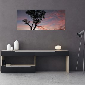 Obraz - Strom a červánky (120x50 cm)