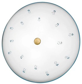 Kolarz 731.U14.4.17- Stropné svietidlo NONNA 4xE27/60W/230V pr. 54 cm modrá/mosadz