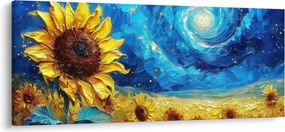 Obraz - Maľba slnečníc (120x50 cm)