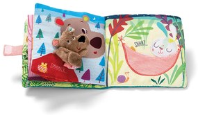 Lilliputiens - textilná knižka s prstovou bábkou - medvedík César