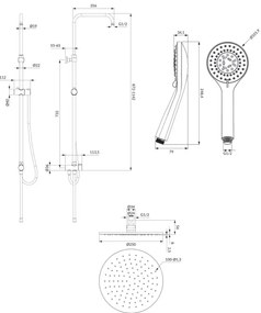 OMNIRES SYSYOSEMITELUXCR - Sprchová sada YOSEMITE lesklý chróm
