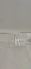 2. akosť - Organizér, vložka do zásuvky, transparentný FLEXI, 4 priehradky, celkom 31x31 cm