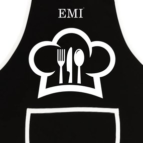 Kuchynská zástera Chef EMI, čierna
