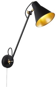 Searchlight 6302BK - Nástenná lampička STAB 1xE27/10W/230V