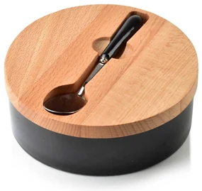 Porcelánová cukornička Basic Black, (fi)14,5 cm