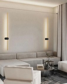 Toolight Toolight, LED nástenné svietidlo 90cm, 18W, 3000K, LHJ062-W, čierna-zlatá, OSW-50030