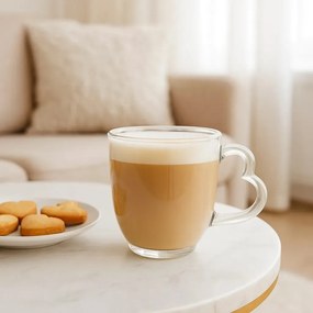 Altom Sada sklenených hrnčekov Heart, 310 ml, 6 ks