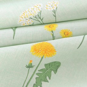 Goldea prestieranie na stôl 100% bavlnené plátno - lúka na zelenej režnej - sada 2ks 30 x 40 cm