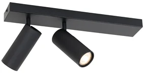 Inteligentný stropný reflektor čierny 2-svetelný nastaviteľný vrátane 2 Wifi GU10 50mm - Renna