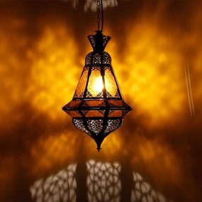 Marocká závesná lampa Houta žltá