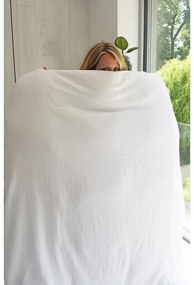 Biele mušelínové obliečky na dvojlôžko 200x200 cm Plain Muslin – Butter Kings