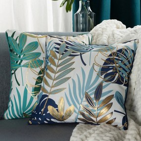 DEKORAČNÁ OBLIEČKA NA VANKÚŠ MALTA 45X45 CM LISTY